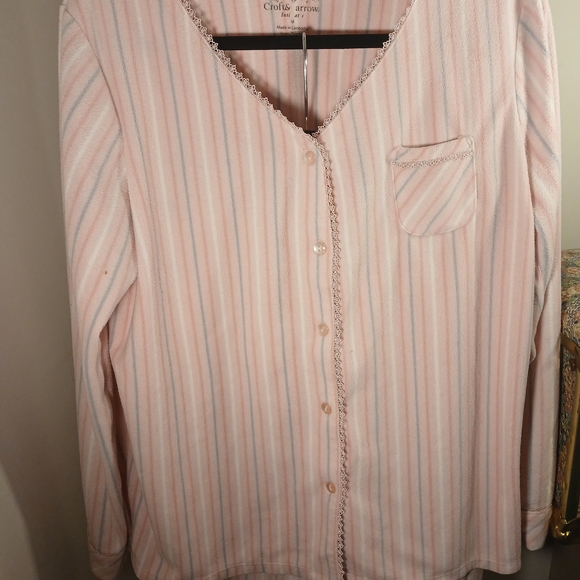 Croft & Barrow Pink Striped Pajama Set - Picture 4 of 10